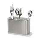 Joseph Joseph Surface Stainless Steel Cutlery Drainer 20cm Organiser Light Stone