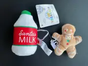 Build a Bear Teddy Bear Accessory - Plush Santa's Milk and Cookies Wristie - NEW