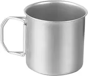 Hoement Outdoor Folding Cup Travel Cup Drinking Camping Mugs for Hot Drinks Mugs Folding Reusable Beverage Insulated Thermal Travel Camping Coffee Portable Insulated Silver Stainless Steel