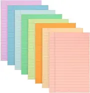 8 Pack Lined Sticky Notes, 8 Colors Self Sticky Notes Pad, Wide Ruled 4X6 Inches Lined Writing Sticky Pads for Office, Home, School, 45 Sheets/pad