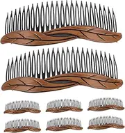 MUSISALY 8pcs French Hair Side Comb: Decorative Twist Combs with 24-tooth - Strong Hold Hair Clip Combs for Women and Girls - Hairstyling Accessories