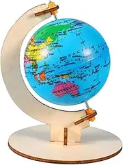 Wooden Earth Globe Craft Kit for Educational Science Model Interactive Geography Learning Decorative Globe for Classrooms and Home Decor