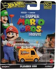 Hot Wheels Super Mario Bros The Movie Model DieCast Box Plumber Van from Scale 1/64 Length 5 cm HXF03
