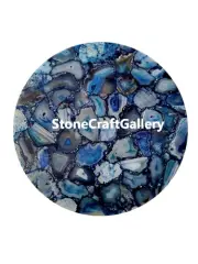 21" Blue Agate Table Top / agate Coffee Table top handmade Decor