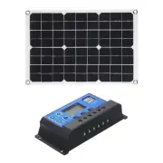US 50W DC 5V/18V Dual Output Solar Panel With 2 USB Ports & Car Charge IP65 W 5