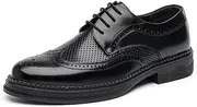 ZJSCNBE Leather Shoes Men's Leather Business Men's Leather Shoes Breathable Casual Men's Shoes(Black,41)
