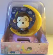 Solar Dancing Monkey on moon Bobble Toy USA Seller!!