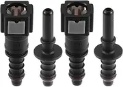 X AUTOHAUX 1/4 6.3mm SAE to 5/16 8mm Straight Car Fuel Line Hose Quick Release Connector Disconnect Hose Nylon 2 Set