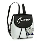 Guess Women's Varsity Pop Pin-Up WHITE/BLACK Backpack Bag FG696735 Medium size