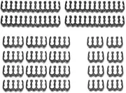 PCROAR PC Black Cable PSU Comb Kit 24pcs Pack Cable Extension Clip Organiser Set (Black)
