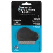 Contoured Grip Flea Combs — Ergonomic Combs for Removing Fleas, Black, 3-inch