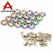 20PCS Neo chrome Billet Aluminum Fender Bumper Washer Engine Bay Dress Up Kit (for: Honda Civic)