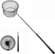 Pool Skimmer Net with Stainless Steel Telescopic Pole,58" Extendable Leaf Skimme