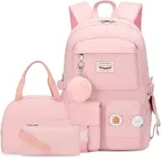 [Classic Diamond] School Backpack for Girls with Lunch Box Cute Backpacks for Girls Backpack Bookbag Backpacks for Teens