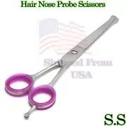 Nose Probe Hair Cutting Scissors 7.5" Purple Ring Instrument BTS-473