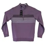 Travis Mathew Mens Small Purple Pioneer 1/4 Zip Golf Performance Pullover New