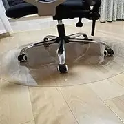 Heavy Duty Round Hardwood Chair Mat Transparent PVC Office Chair Mat Anti-Slip Durable Floor Protection for Home and Office 78.74" Diameter 2mm Thickness