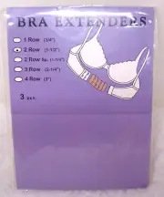 BRAZABRA White 2-Row 3" Bra Extenders 2/Pack (Open Pack)