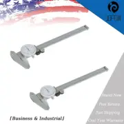 2PCS 6" DIAL CALIPER CARBON STEEL SHOCKPROOF .001" OF ONE INCH