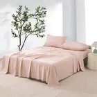 NATUREFIELD Bed Sheets Set Twin Size (3pc), Rayon Derived from Bamboo, Coolin...