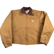 NOS Carhartt JO1 BRN Full Zip Detroit Blanket Lined Jacket Brown 48 Tall NWT
