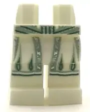 Lego New Glow In Dark White Minifigure Legs Robe End Pants