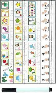 LALADEFIEE 1Set Erasable Wall Letter Stickers for Kindergarten with Whiteboard Pen Nursery Wall Decals for Creative Learning and Writing Skills