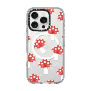 iPhone 16 Pro Clear Case MagSafe Compatible Uglie Mug Mushrooms