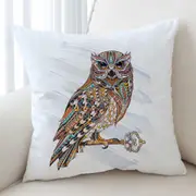 Multi Colored Owl Cushion Cover