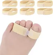 Broken Toe Separator Wrap 4 Pieces Hammer Toe -Toe Straightener, Cushioned Bandages- Elastic Toe/Finger Tape for Overlapping Toes, Sprained, Swollen, Dislocated, Fractured, Mallet