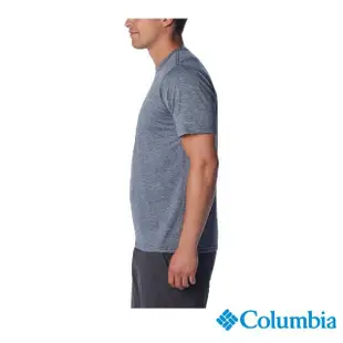 【Columbia 哥倫比亞 官方旗艦】男款-Columbia Hike快排短袖上衣-深藍色(UAE14190NY/IS)