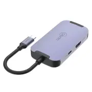 Cruxtec Universal 6-in-1 USB-C Compact Mini Dock Multiport Adapter Grey