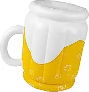Inflatable Cooler Cold Drink Container Ice Holder with Air Pump Portable Funny Ice Bucket for BBQ Gathering Backyard Pool