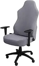 Gaming Chair Covers,Stretchable Swivel Computer Gaming Chair Slipcovers with Armrest and Chair Back Covers,for Office Computer Racing Chair(Gray)