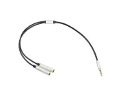 Headphone Audio Splitter Cable, 3.5mm Male To Dual Female Stereo Aux Silver