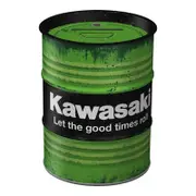Nostalgic Art Metal Money Box Oil Barrel Kawasaki Let The Good Times Roll