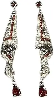 [QSAENHA] Vintage Satin Stud Earrings, Beautiful Medieval Silk Earrings, Vintage Ethnic Drop Dangle Earrings for Women, Stylish Boho Silk Long Tassel Dangle Drop Fringe Earrings/324