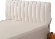 Slipcover Stretch Bed Headboard Cover Dustproof Bed Head Cover for Bedroom All-Inclusive Bedside Decoration Protection Dust Cover for Twin King Headboard (Color : Off-White, Size : 200 * 60 * 20cm)