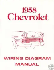 1958 58 CHEVROLET WIRING DIAGRAM MANUAL