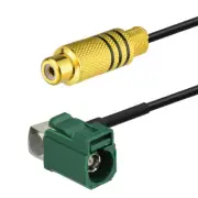 RCA to Fakra E Vedio Adapter Cable 15cm for Car Reverse Backup Rear View Camera