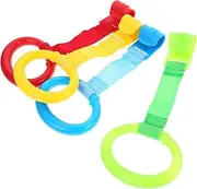GLSTOY 8pcs Pull Ring Bed Hand Pull Ring Learning Standing Crib Supplies Walking Aid