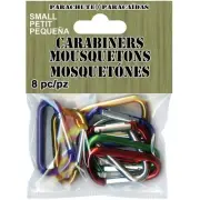 6 Pack Pepperell Paracord Carabiners Small 8/PkgPCSA60