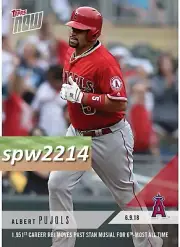 2018 Topps Now Albert Pujols #302 - 1951st Career RBI Moves Past Musial