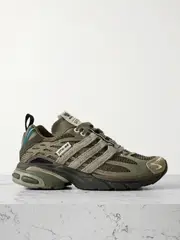 [adidas Originals] adidas Originals - + Song For The Mute Adistar Cushion Sftm Mesh, Leather And Nubuck Sneakers - Army green - UK 4 UK 4 Green