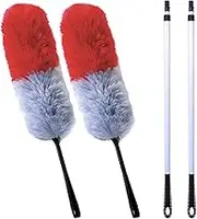 Kleva Range Miracle Magnetic Duster. Extendable Microfiber Duster with Bendable Head – 90° Flexible Dusting Brush w. Static Charge | Long Telescopic Handle for Ceiling Fans, Blinds, Cobwebs (2)