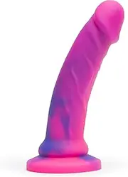 Lovehoney Lifelike Lover Luxe Realistic Dildo - 6.5 Inch Suction Cup Dildo for Women - Multicoloured Silicone Adult Toy for Women- Harness Compatible - Waterproof - Pink