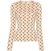[Marine Serre] Marine Serre Moon Jersey T-shirt XS NEUTRALS