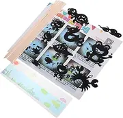 1 Set Kindergarten Teaching Puppet Show Theater Christmas Finger Puppets Puppet Theater for Traditional Shadow Puppet Puppet Theater Puppets for Adults Paper Black
