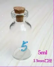 10pcs 5ml Glass Bottles with CORKS JARS wish Bottle 18*40*13*8MM