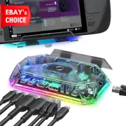 RGB Docking Station 12-in-1 for Steam Deck OLED 4K HDMI USB-C Ethernet SD Slot